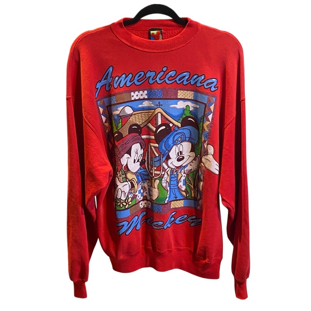Mickey Unlimited Americana Vintage Sweatshirt Flaw XL